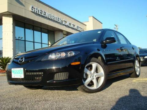 Onyx Black Mazda MAZDA6 i Sport Sedan.  Click to enlarge.