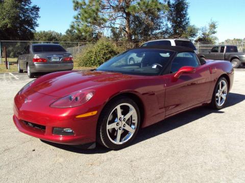 Crystal Red Metallic Chevrolet Corvette Convertible.  Click to enlarge.