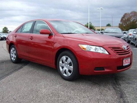 Barcelona Red Metallic Toyota Camry LE.  Click to enlarge.