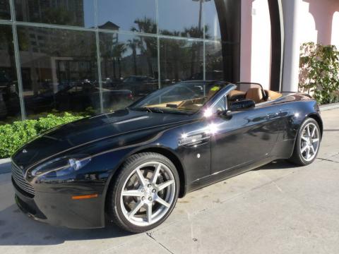 Jet Black Aston Martin V8 Vantage Roadster.  Click to enlarge.
