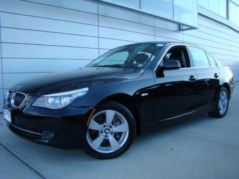 Jet Black BMW 5 Series 528xi Sedan.  Click to enlarge.
