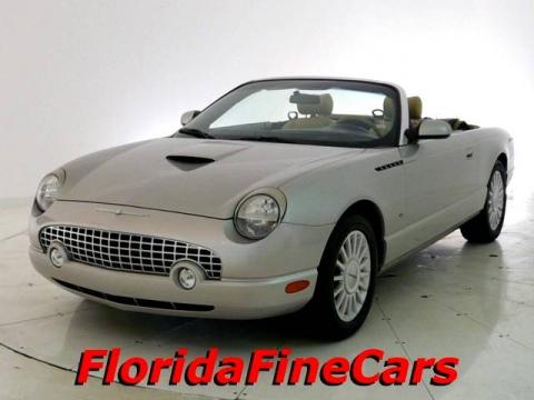Platinum Silver Metallic Ford Thunderbird Deluxe Roadster.  Click to enlarge.
