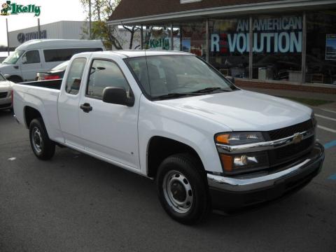Summit White Chevrolet Colorado Work Truck Extended Cab.  Click to enlarge.