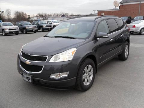 Cyber Gray Metallic Chevrolet Traverse LT.  Click to enlarge.