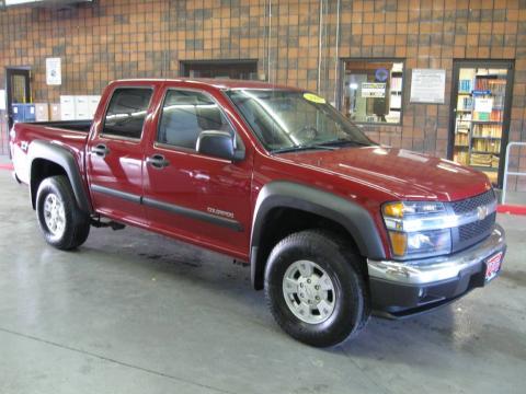 Dark Cherry Red Metallic Chevrolet Colorado Z71 Crew Cab 4x4.  Click to enlarge.