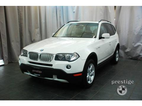 Alpine White BMW X3 3.0si.  Click to enlarge.