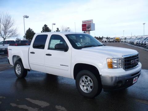 Summit White GMC Sierra 1500 SLE Crew Cab 4x4.  Click to enlarge.
