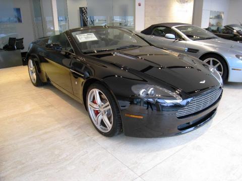 Jet Black Aston Martin V8 Vantage Roadster.  Click to enlarge.