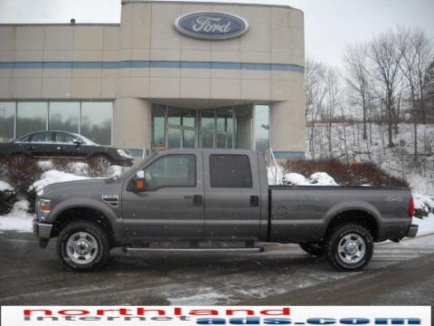 Sterling Gray Metallic Ford F250 Super Duty XLT Crew Cab 4x4.  Click to enlarge.