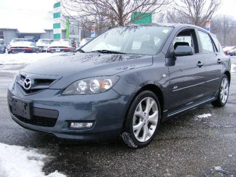 Metropolitan Gray Mica Mazda MAZDA3 s Grand Touring Hatchback.  Click to enlarge.