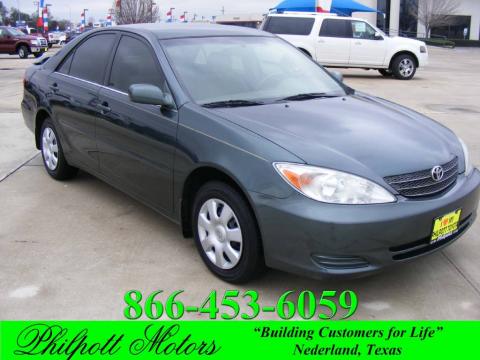 Aspen Green Pearl Toyota Camry LE.  Click to enlarge.