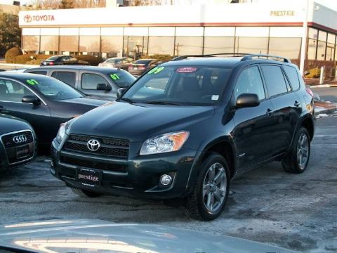 Black Forest Pearl Toyota RAV4 Sport 4WD.  Click to enlarge.