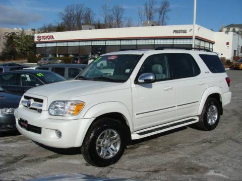 Super White Toyota Sequoia Limited 4WD.  Click to enlarge.