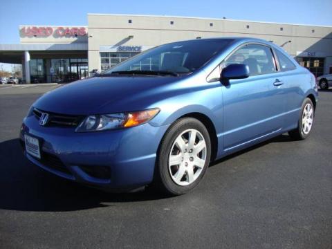 Atomic Blue Metallic Honda Civic LX Coupe.  Click to enlarge.