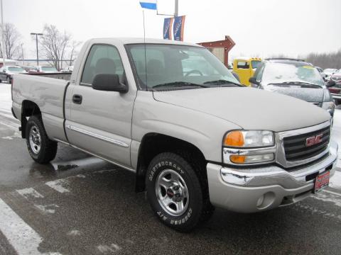 Silver Birch Metallic GMC Sierra 1500 Regular Cab 4x4.  Click to enlarge.