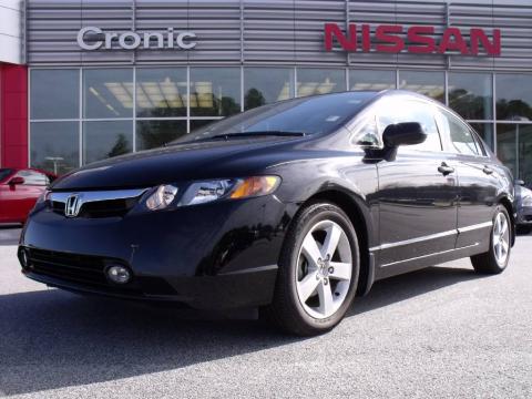 Nighthawk Black Pearl Honda Civic EX Sedan.  Click to enlarge.