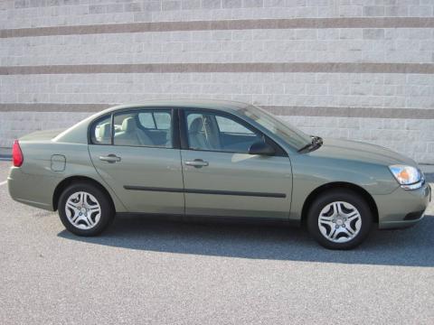 Silver Green Metallic Chevrolet Malibu Sedan.  Click to enlarge.