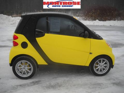 Light Yellow Smart fortwo passion coupe.  Click to enlarge.