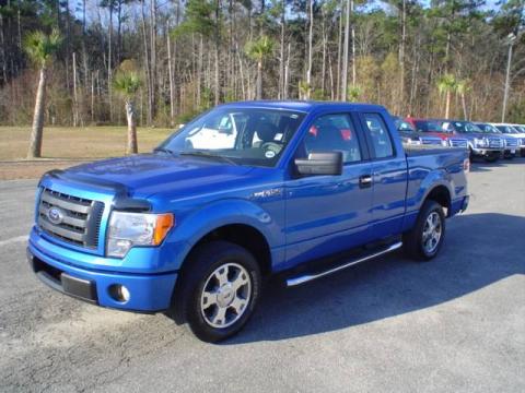 Blue Flame Metallic Ford F150 STX SuperCab.  Click to enlarge.