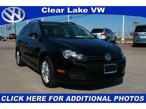 Black Volkswagen Jetta TDI SportWagen.  Click to enlarge.