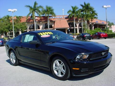 Black Ford Mustang V6 Coupe.  Click to enlarge.