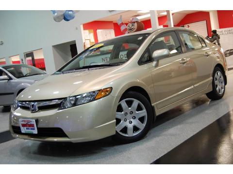 Borrego Beige Metallic Honda Civic LX Sedan.  Click to enlarge.