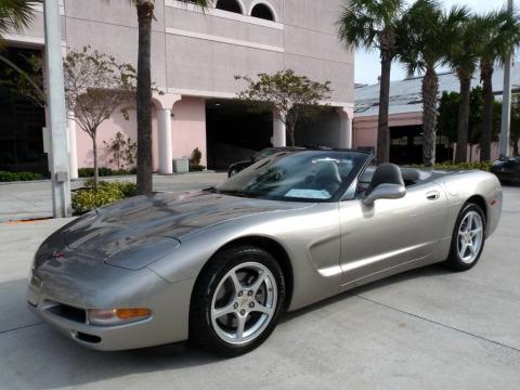 Light Pewter Metallic Chevrolet Corvette Convertible.  Click to enlarge.