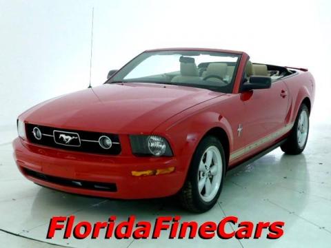 Torch Red Ford Mustang V6 Deluxe Convertible.  Click to enlarge.
