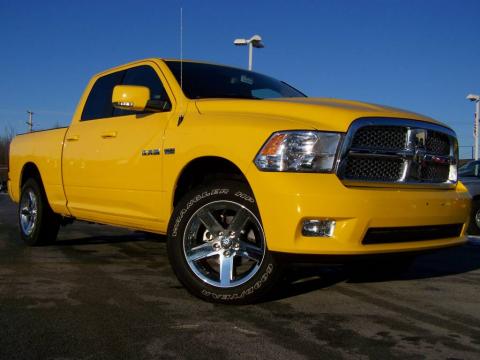 Detonator Yellow Dodge Ram 1500 Sport Quad Cab 4x4.  Click to enlarge.