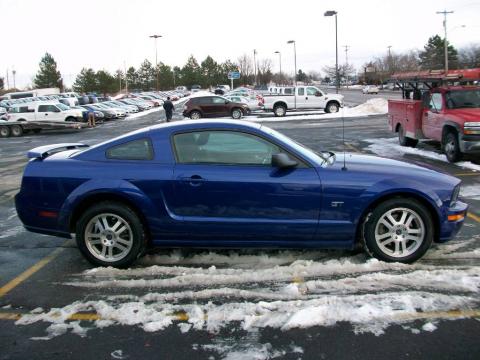 Sonic Blue Metallic Ford Mustang GT Deluxe Coupe.  Click to enlarge.