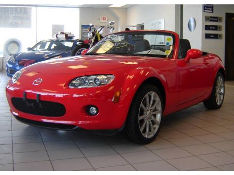 True Red Mazda MX-5 Miata Grand Touring Roadster.  Click to enlarge.