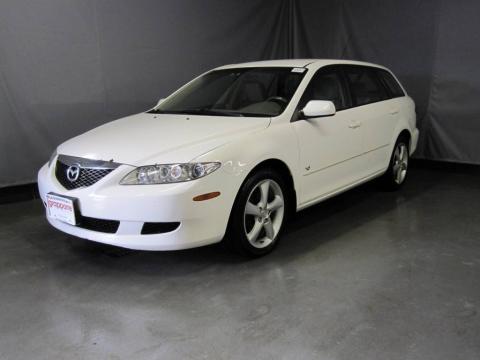 Performance White Mazda MAZDA6 s Sport Wagon.  Click to enlarge.