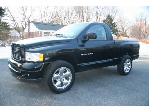 Black Dodge Ram 1500 SLT Regular Cab 4x4.  Click to enlarge.
