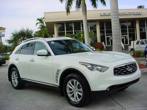 Moonlight White Infiniti FX 35 AWD.  Click to enlarge.