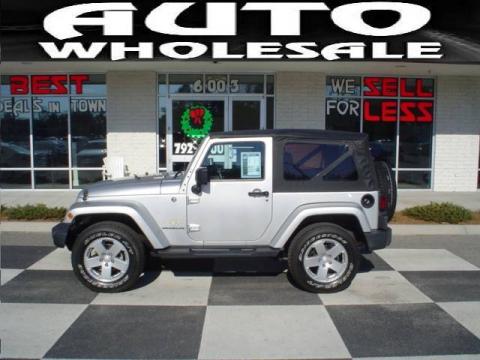 Bright Silver Metallic Jeep Wrangler Sahara 4x4.  Click to enlarge.