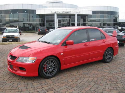 Rally Red Mitsubishi Lancer Evolution IX MR.  Click to enlarge.