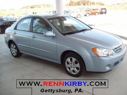 Ice Blue Kia Spectra EX Sedan.  Click to enlarge.