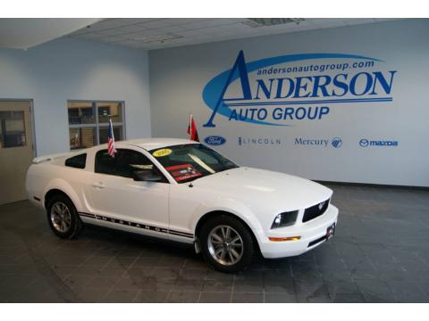 Performance White Ford Mustang V6 Premium Coupe.  Click to enlarge.
