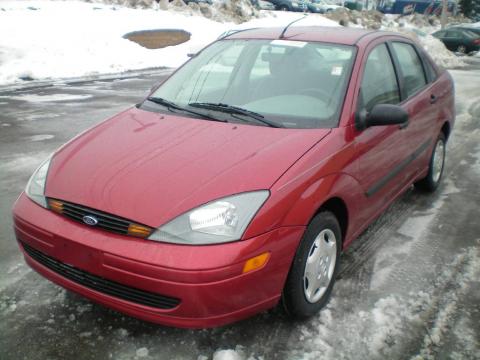 Sangria Red Metallic Ford Focus LX Sedan.  Click to enlarge.