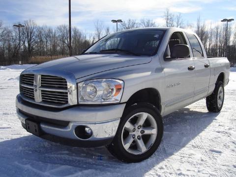 Bright Silver Metallic Dodge Ram 1500 Big Horn Edition Quad Cab 4x4.  Click to enlarge.