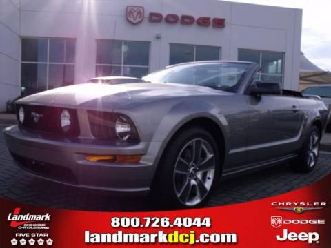 Vapor Silver Metallic Ford Mustang GT Premium Convertible.  Click to enlarge.