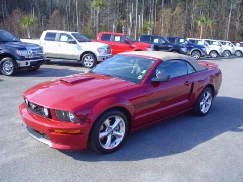 Dark Candy Apple Red Ford Mustang GT/CS California Special Convertible.  Click to enlarge.