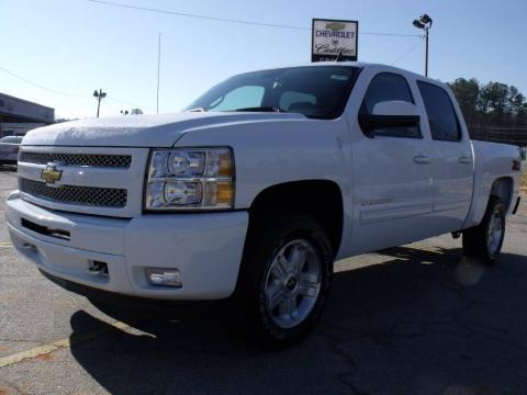 Summit White Chevrolet Silverado 1500 LT Crew Cab.  Click to enlarge.
