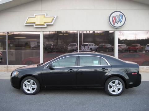 Black Granite Metallic Chevrolet Malibu LS Sedan.  Click to enlarge.