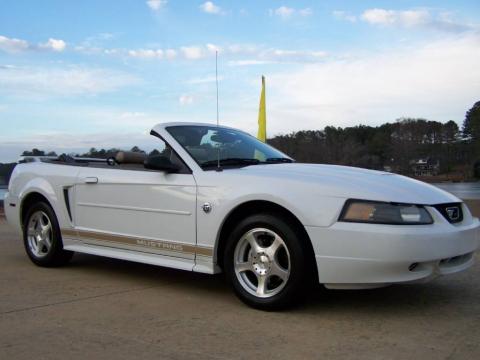 Oxford White Ford Mustang V6 Convertible.  Click to enlarge.