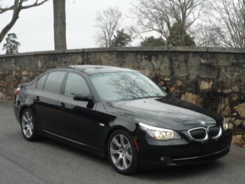 Jet Black BMW 5 Series 535i Sedan.  Click to enlarge.