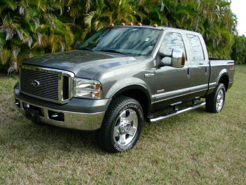 Dark Shadow Gray Metallic Ford F250 Super Duty Lariat Crew Cab 4x4.  Click to enlarge.