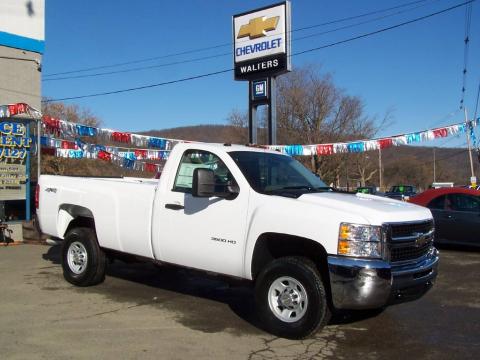 Summit White Chevrolet Silverado 3500HD Work Truck Regular Cab 4x4.  Click to enlarge.