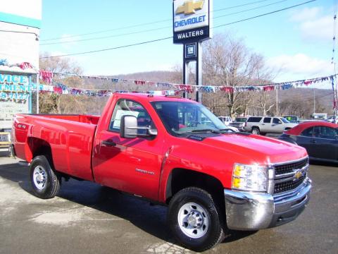 Victory Red Chevrolet Silverado 3500HD Work Truck Regular Cab 4x4.  Click to enlarge.