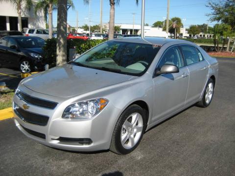 Silver Ice Metallic Chevrolet Malibu LS Sedan.  Click to enlarge.